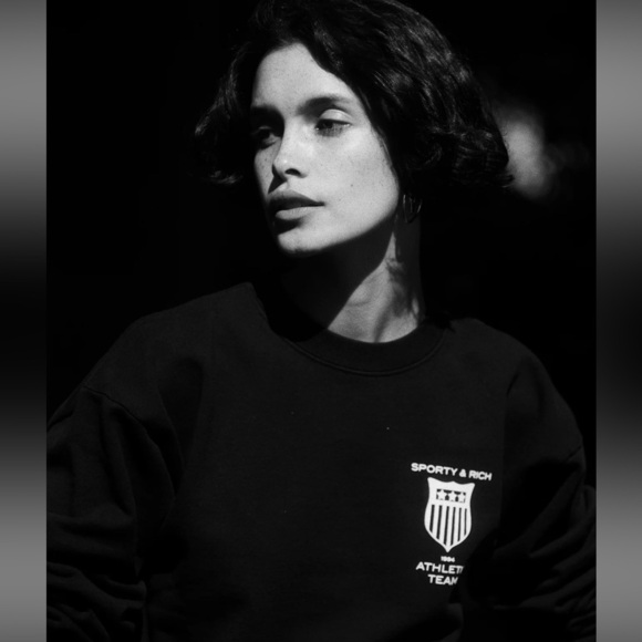 🍂Sporty & Rich Athletic Team Crewneck - Black - Picture 4 of 13